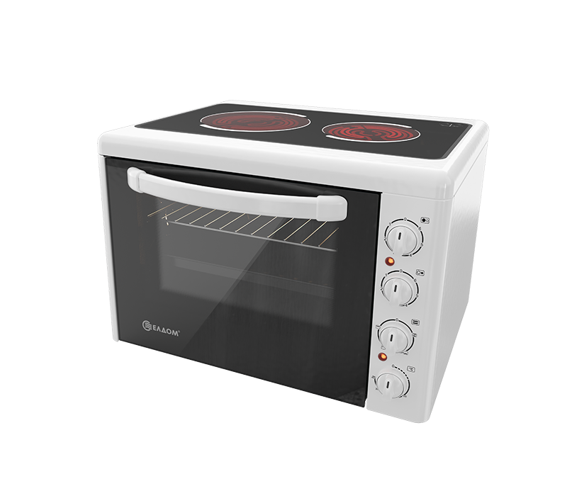 Плита кухонная с пирокерамической варочной панелью белая 3300 Вт 390 x 560 x 502 мм ELDOM 201VFЕ Аппараты варочные
